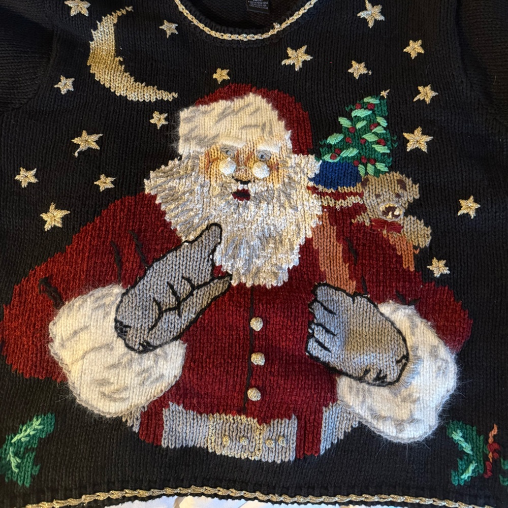 Designers Originals Festive Santa Sweater - Moon and Stars